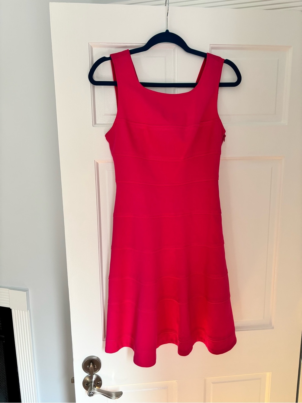 Trina Turk Bright Pink Sleeveless Fit-and-Flare Dress